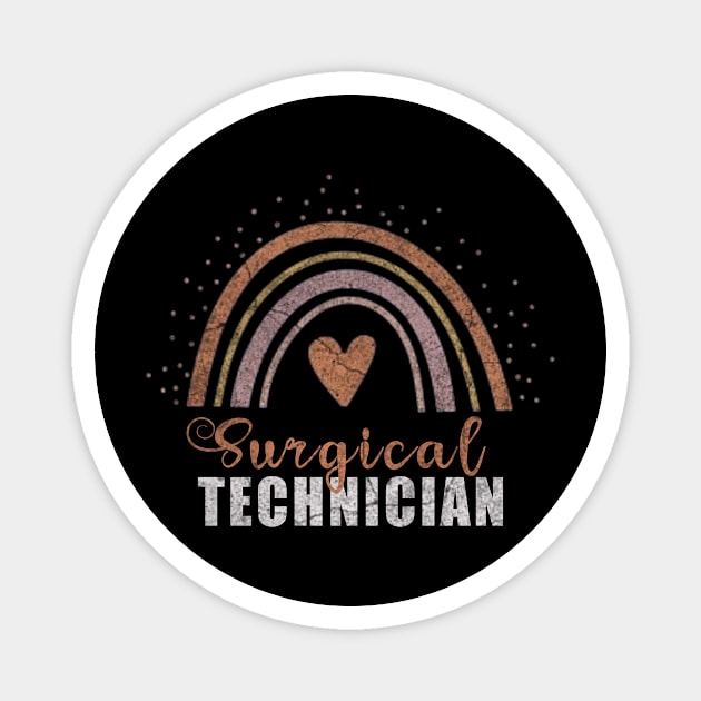 Surgical Tech - Minimal Rainbow Design Magnet by ysmnlettering